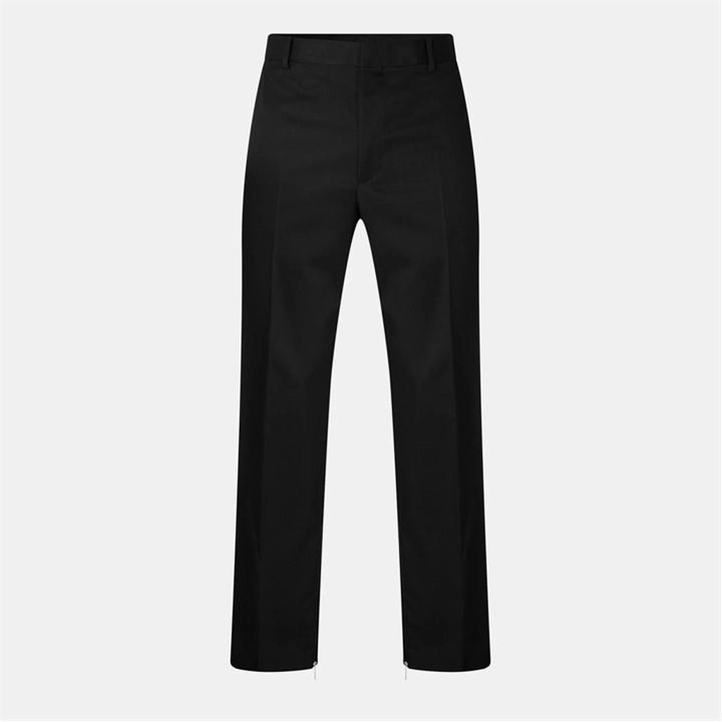 Off White Slim Fit Trousers - Black